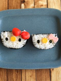 超簡単キャラ弁作り*キティちゃん巻き寿司-レシピのメイン写真