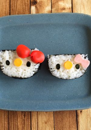 超簡単キャラ弁作り＊キティちゃん巻き寿司-レシピのメイン写真