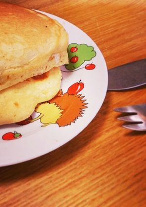 *厚い*ふわふわホットケーキ-レシピのメイン写真