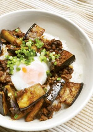 なすとひき肉のコク味噌丼-レシピのメイン写真