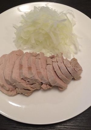超簡単！茹で豚のヒレ刺し-レシピのメイン写真
