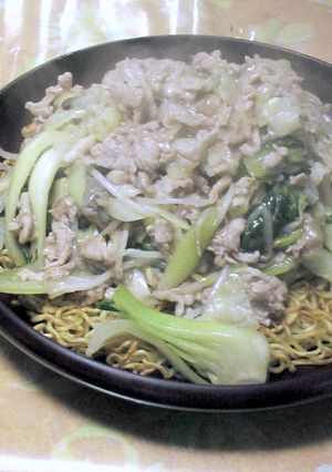 五目あんかけで・・・固焼きそば-レシピのメイン写真