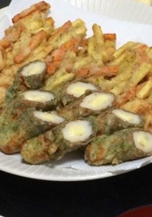 ちくわの磯部揚げ♡チーズ入り-レシピのメイン写真