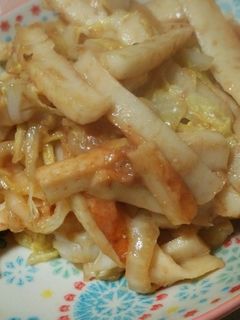 白菜と竹輪の味噌炒め-レシピのメイン写真