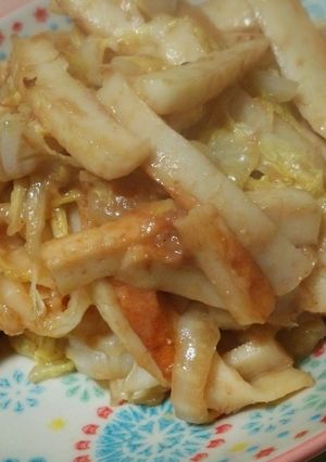 白菜と竹輪の味噌炒め-レシピのメイン写真
