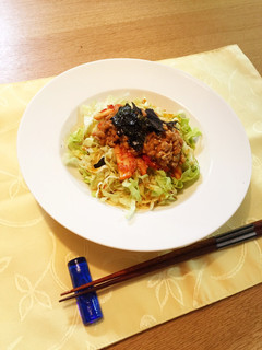 超簡単キムチ納豆冷麺-レシピのメイン写真