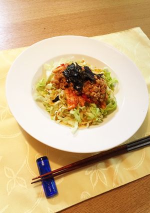 超簡単キムチ納豆冷麺-レシピのメイン写真