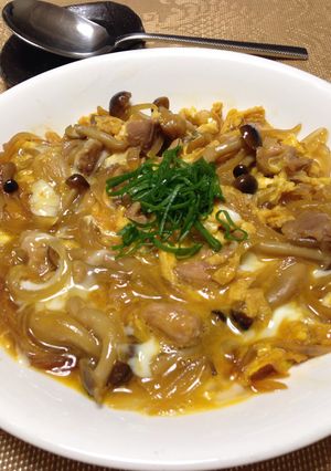 鶏ときのこの卵とじ-レシピのメイン写真