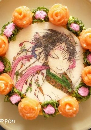 キャラちらし寿司ケーキ★鬼灯の冷徹*白澤-レシピのメイン写真