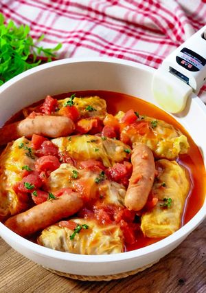【動画あり】冬の煮込み【ロールキャベツ】トマト煮-レシピのメイン写真