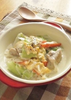 野菜たっぷり鶏の親子煮　クリーム仕立て-レシピのメイン写真