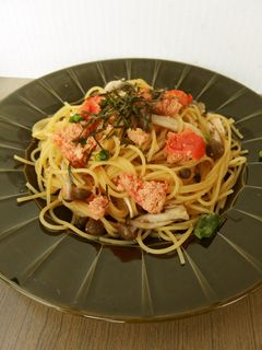 焼きたらこと焼きしめじのパスタ*-レシピのメイン写真
