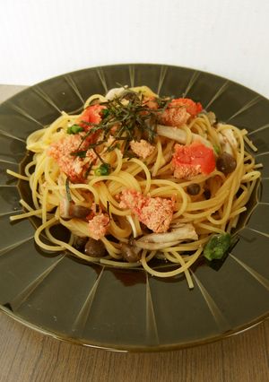 焼きたらこと焼きしめじのパスタ＊-レシピのメイン写真