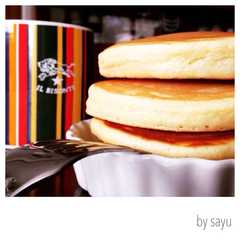 รูปของ ヨーグルトdeふわふわホットケーキ♡