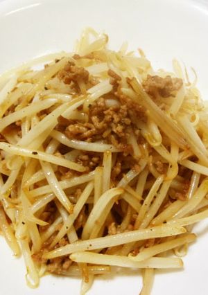 挽き肉入り☆もやしのにんにく醤油炒め-レシピのメイン写真