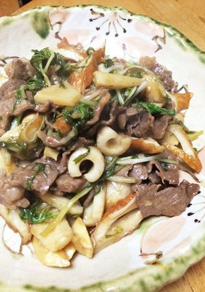 水菜オイスター炒め-レシピのメイン写真