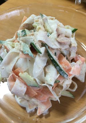 ピーラーで？！ツナマヨ大根サラダ-レシピのメイン写真