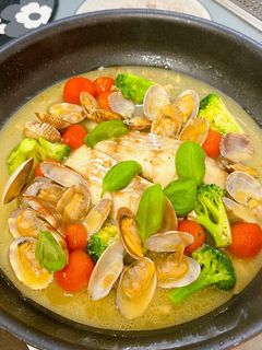 我流簡単♪魚介風味満喫♪アクアパッツァ-レシピのメイン写真