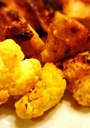 グリルで簡単！カリフラワーのカレー風味♫-レシピのメイン写真