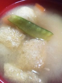 きぬさやと旬野菜の味噌汁-レシピのメイン写真