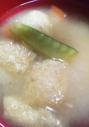 きぬさやと旬野菜の味噌汁-レシピのメイン写真