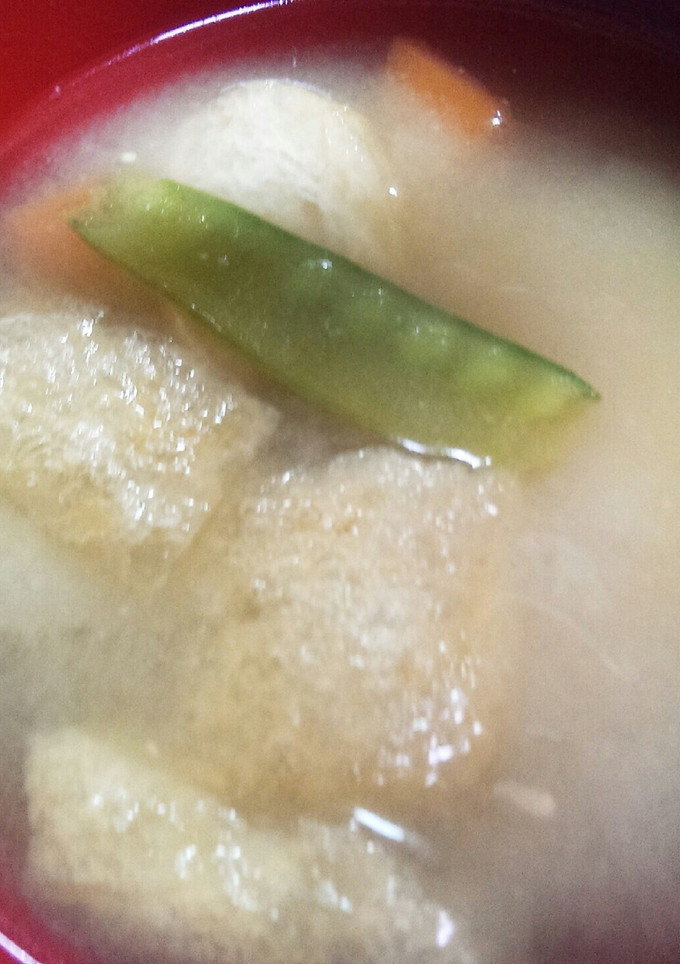 きぬさやと旬野菜の味噌汁-レシピのメイン写真