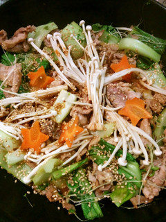 豚肉、かいわれ、チンゲン菜炒め-レシピのメイン写真