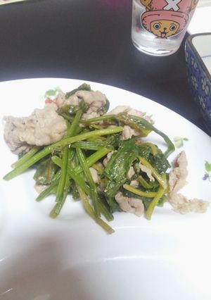 ほうれん草とバラ肉のニンニク醤油-レシピのメイン写真