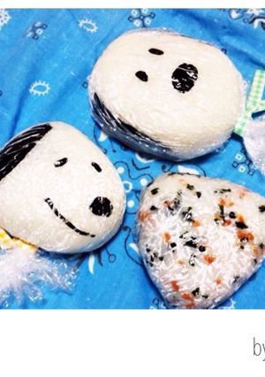 【キャラ弁】スヌーピー♡おにぎり-レシピのメイン写真