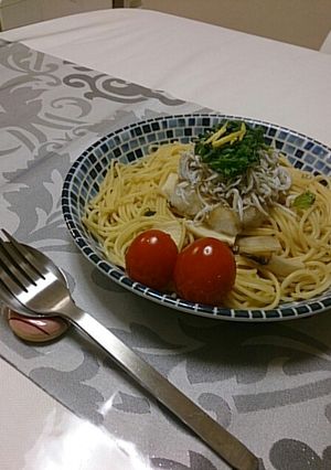 大根と大葉としらすと柚子のバタポンパスタ-レシピのメイン写真