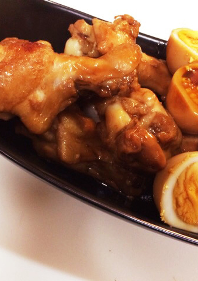 手羽元と煮卵の甘たれ煮-レシピのメイン写真