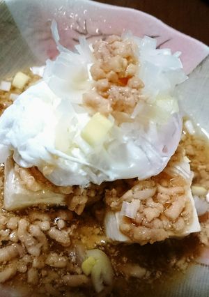 茹でる! 揚げ出し豆腐風そぼろあん-レシピのメイン写真