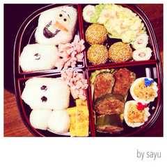 รูปของ 【キャラ弁】オラフ♡おにぎり