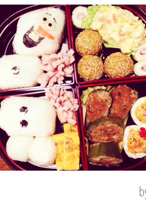 【キャラ弁】オラフ♡おにぎり-レシピのメイン写真