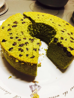 抹茶小豆シフォン-レシピのメイン写真