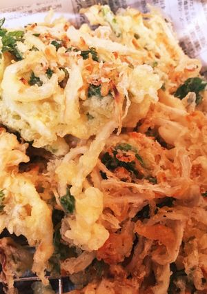 サクサク！モヤシと春菊の小エビかき揚げ-レシピのメイン写真