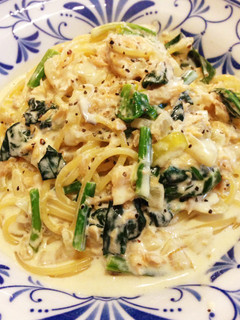 鮭とほうれん草のクリームパスタ-レシピのメイン写真