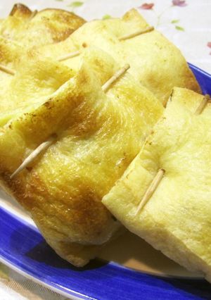 簡単!明太高菜ポテトの油揚げ詰め-レシピのメイン写真