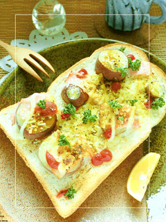 さつま芋×ベーコンのカレートースト-レシピのメイン写真