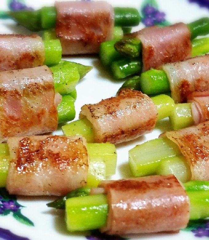 簡単！アスパラベーコン by NTHママ 【クックパッド】 簡単おいしい