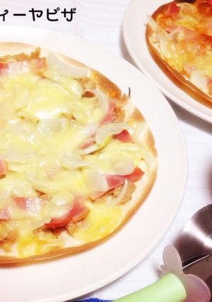 簡単朝食*トルティーヤピザ*-レシピのメイン写真
