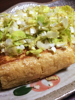 栃尾の油揚げ♡ネギ、生姜、ふきのとうがけ-レシピのメイン写真