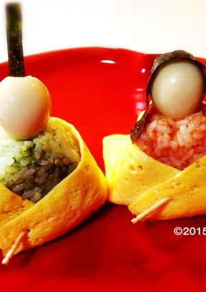 ひなまつり*お雛様とお内裏様おにぎり-レシピのメイン写真
