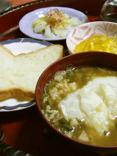 あったまる☆蕪菜の雑炊おもち入り-レシピのメイン写真