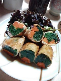 ほうれん草と人参の肉巻き-レシピのメイン写真