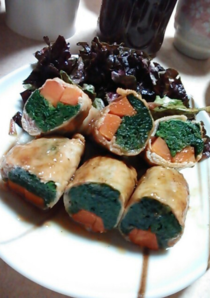 ほうれん草と人参の肉巻き-レシピのメイン写真