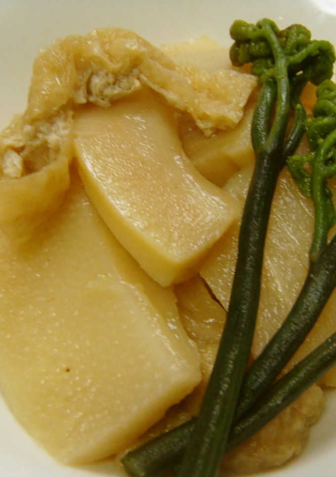 筍とわらびと油揚げの煮物　Wな旬味♫-レシピのメイン写真