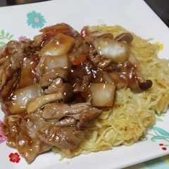 マルちゃん正麺冷やし中華あんかけ焼きそば-レシピのメイン写真