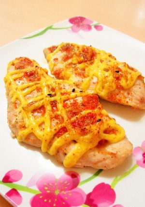 超簡単！鳥のオーブン焼きピリ辛マヨ梅風味-レシピのメイン写真