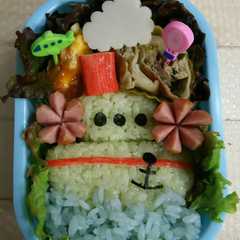 รูปของ 男の子のデコ弁＊船＊